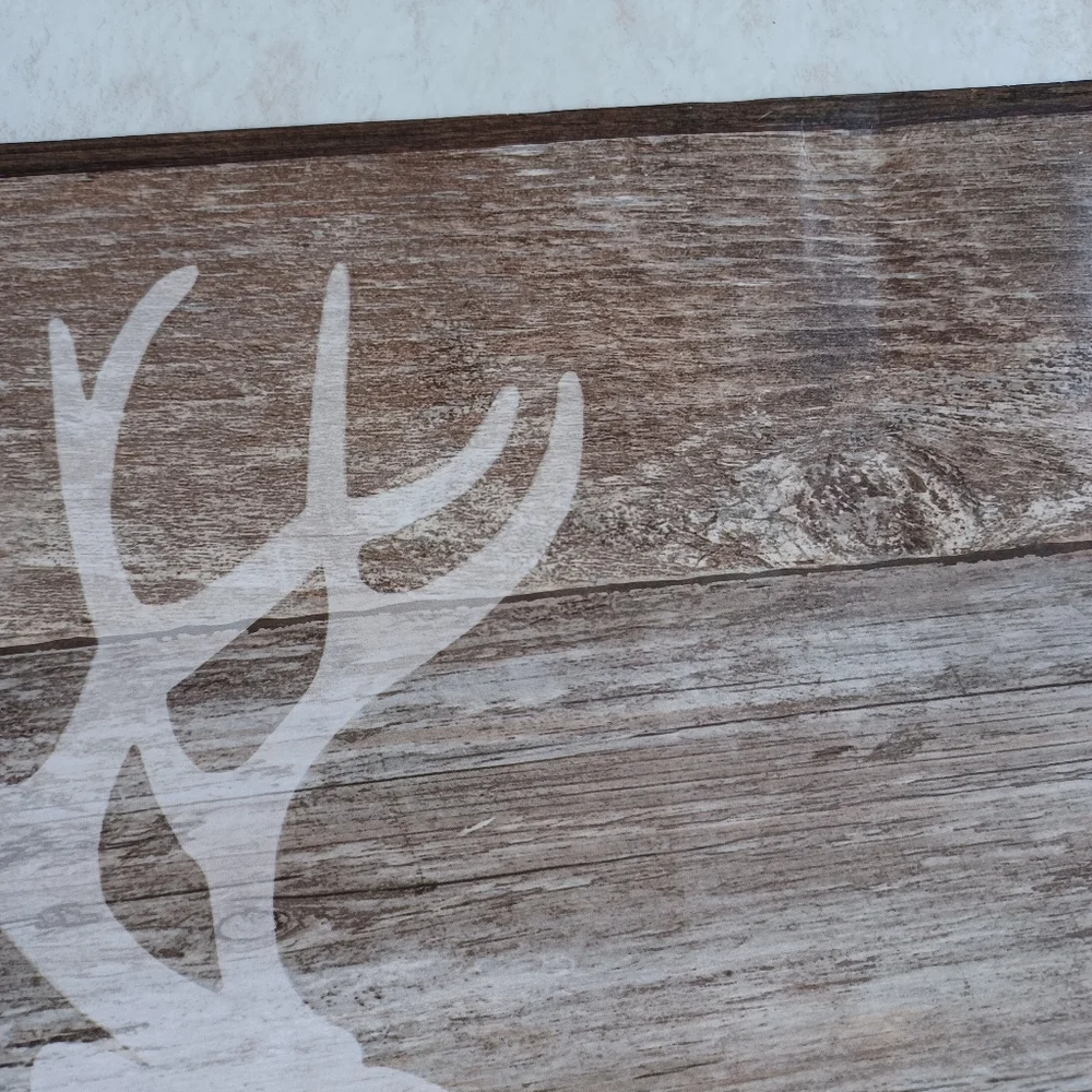 Wallpaper Border Woodgrain Deer Silhouette